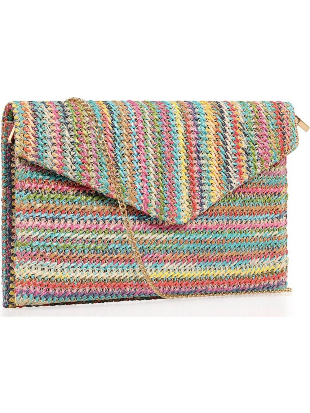 Chic Summer Woven Straw Clutch Bag, Elegant Beach Crossbody Purse, Boho Handbag